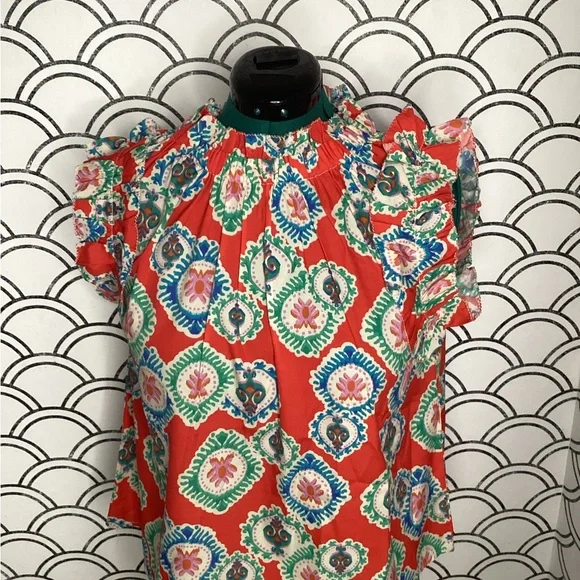 Avara Multicolor Paisley Blouse – Size M - Picture 6 of 10